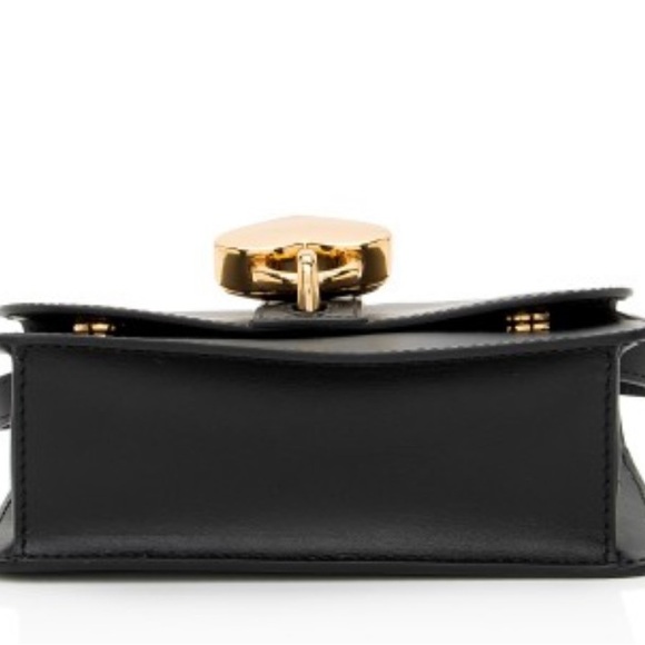 NWT Moschino Leather Heart Lock Shoulder Bag - Picture 4 of 14